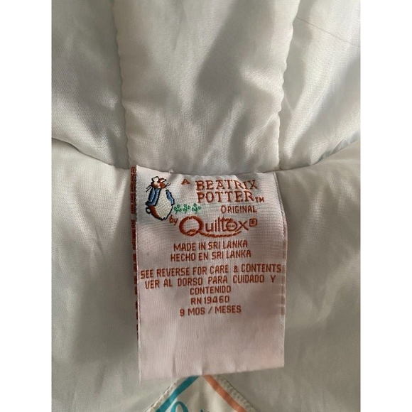 Bunting Snowsuit Baby Boy 9 M Beatrix Potter Quiltex Blue Polka Dot Peter Rabbit - Picture 7 of 9